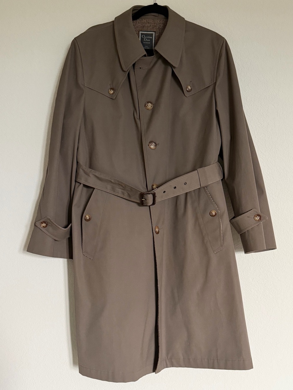 Vintage Christian Dior Monsieur Trench Coat - 44R